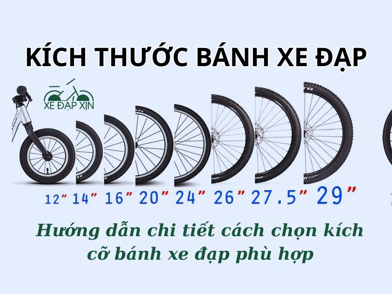 Kích thước bánh xe đạp